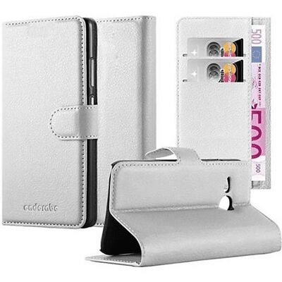 Cadorabo HTC ONE M8 MINI Hülle - Buchstil Lederhülle mit Kartenfächern & Ständer - Arctic Weiß Cadorabo HTC ONE M8 MINI Hülle - Buchstil Lederhülle mit Kartenfächern & Ständer - Arctic Weiß