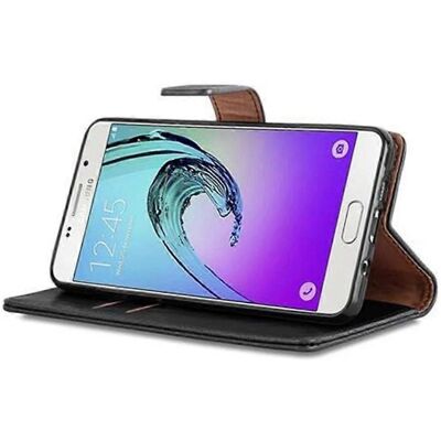 Samsung Galaxy A5 2016 case - Kiiltävä pinta & Jalusta - Grafiitti Musta Samsung Galaxy A5 2016 case - Kiiltävä pinta & Jalusta - Grafiitti Musta