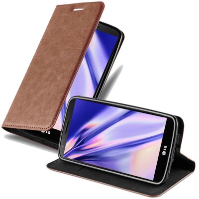 Cadorabo LG G2 Hülle - Schutz Hülle mit Standfunktion und Kartenfach - Cappuccino Braun Cadorabo LG G2 Hülle - Schutz Hülle mit Standfunktion und Kartenfach - Cappuccino Braun