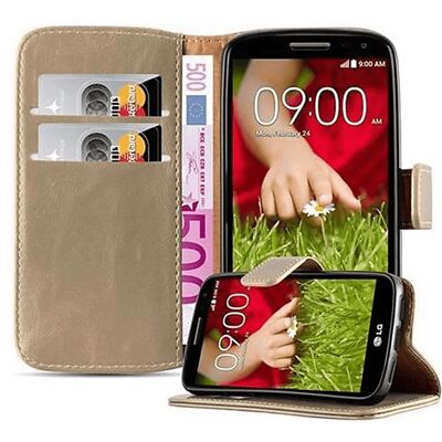 Cadorabo Leder-Book-Case für LG G2 MINI – Stilvoll mit Kartenfächern & Ständer Cadorabo Leder-Book-Case für LG G2 MINI – Stilvoll mit Kartenfächern & Ständer