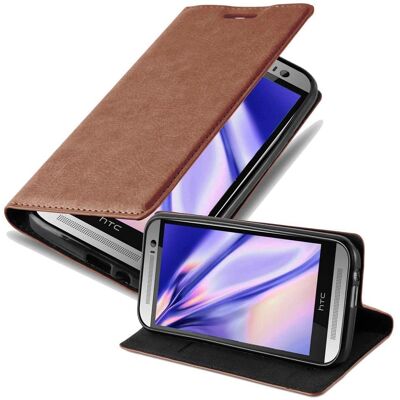 Coque Cadorabo HTC ONE M8 - Étui protecteur avec support et porte-cartes - Marron Cappuccino - Publicité Coque Cadorabo HTC ONE M8 - Étui protecteur avec support et porte-cartes - Marron Cappuccino - Publicité
