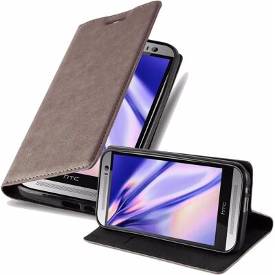 Coque Cadorabo HTC ONE M8 - Étui style livre protecteur avec compartiment pour carte et support - Marron Café - Publicité Coque Cadorabo HTC ONE M8 - Étui style livre protecteur avec compartiment pour carte et support - Marron Café - Publicité