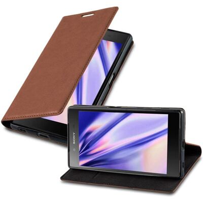 Coque Sony Xperia Z5 - Étui Protecteur avec Support et Fente pour Carte - Marron Cappuccino - Publicité Coque Sony Xperia Z5 - Étui Protecteur avec Support et Fente pour Carte - Marron Cappuccino - Publicité