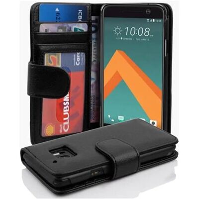 Cadorabo HTC ONE M10 Hülle - 3 Kartenfächer SCHWARZ OXID Cadorabo HTC ONE M10 Hülle - 3 Kartenfächer SCHWARZ OXID