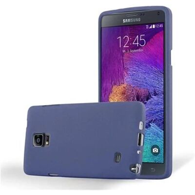 Cadorabo Dark Blue Galaxy Note 4 Phone Case - Shockproof TPU Cover Cadorabo Dark Blue Galaxy Note 4 Phone Case - Shockproof TPU Cover