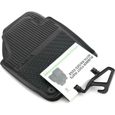 Skoda Fabia - Tapis en caoutchouc noirs - 2 pièces Skoda Fabia - Tapis en caoutchouc noirs - 2 pièces