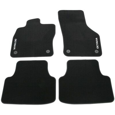 Skoda Octavia 5E1061404C Textile Floor Mats Set 4 Black Octavia Logo - Car Mats Skoda Octavia 5E1061404C Textile Floor Mats Set 4 Black Octavia Logo - Car Mats