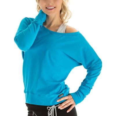 WINSHAPE Oversized Turquoise Longsleeve - Shirt WINSHAPE Oversized Turquoise Longsleeve - Shirt