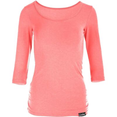 T-shirt à manches 3/4 WINSHAPE WS4 Corail néon - Femme T-shirt à manches 3/4 WINSHAPE WS4 Corail néon - Femme