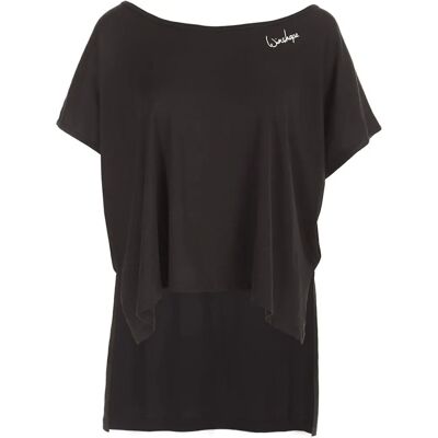 WINSHAPE MCT010 Oversize-Shirt - U-Ausschnitt, Kurzarm, Schwarz - Shirt WINSHAPE MCT010 Oversize-Shirt - U-Ausschnitt, Kurzarm, Schwarz - Shirt