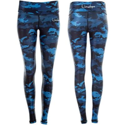 Leggings militari WINSHAPE AEL102 Damen XS Camo Blu - Pantaloni Leggings militari WINSHAPE AEL102 Damen XS Camo Blu - Pantaloni