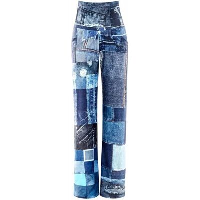 WINSHAPE Culotte Taille Haute Patchwork Bleu - Culottes WINSHAPE Culotte Taille Haute Patchwork Bleu - Culottes