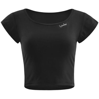 WINSHAPE AET137LS Czarny lekki i miękki cropped T-shirt - T-shirt WINSHAPE AET137LS Czarny lekki i miękki cropped T-shirt - T-shirt