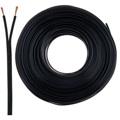 Seki Schwarzes 2 x 0,75 mm² Lautsprecherkabel - 50 M - Cca-Kabel Seki Schwarzes 2 x 0,75 mm² Lautsprecherkabel - 50 M - Cca-Kabel