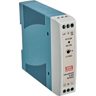 Mean Well MDR-20-5 15W 5V 3A DIN-Schienen-Netzteil Mean Well MDR-20-5 15W 5V 3A DIN-Schienen-Netzteil