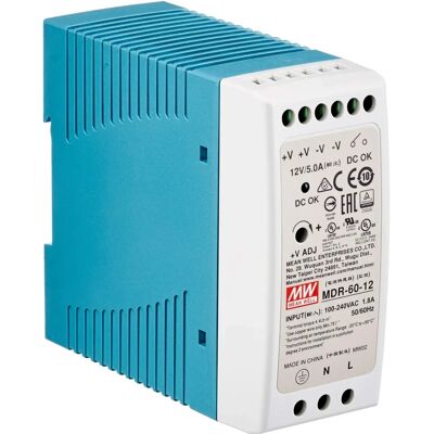 MeanWell 60W 12V 5A DIN-Schienen-Netzteil MeanWell 60W 12V 5A DIN-Schienen-Netzteil