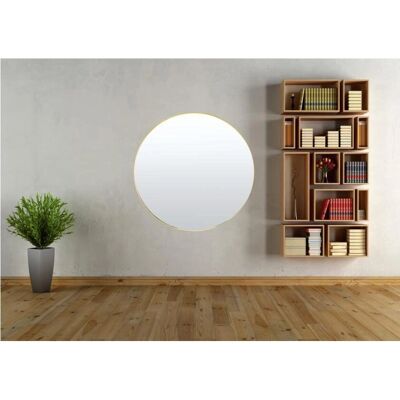 Goldener Runder Wandspiegel - 120cm - Dekor Kollektion Goldener Runder Wandspiegel - 120cm - Dekor Kollektion