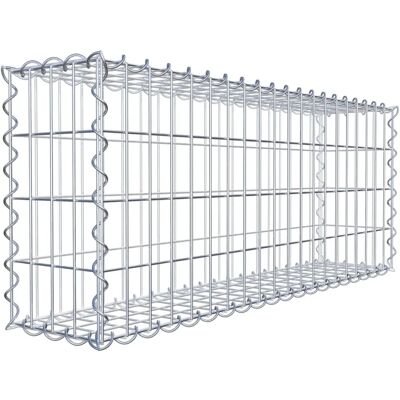 GABIONDECO Gabiona - Verzinkter Stahlgitterkorb 100x40x20cm - Robuste Außenmauer GABIONDECO Gabiona - Verzinkter Stahlgitterkorb 100x40x20cm - Robuste Außenmauer