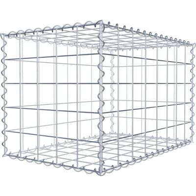 GABIONDECO Galvanisiertes Stahl-Gabion 80x50x50cm Maschen 10x10cm Spirale GABIONDECO Galvanisiertes Stahl-Gabion 80x50x50cm Maschen 10x10cm Spirale