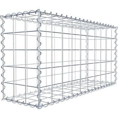 GABIONDECO Gabiona - 100x50x30 cm Galvanisiertes Stahlgitter mit Spirale - Made in Germany GABIONDECO Gabiona - 100x50x30 cm Galvanisiertes Stahlgitter mit Spirale - Made in Germany