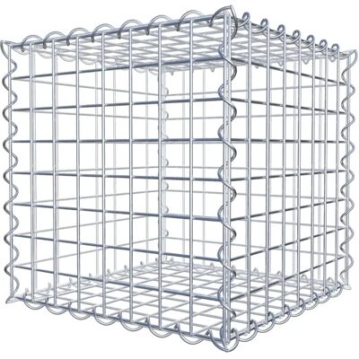 GABIONDECO Galvanisiertes Stahl-Gabion 40x40x40cm - Maschen 5x5cm - Einfacher Aufbau GABIONDECO Galvanisiertes Stahl-Gabion 40x40x40cm - Maschen 5x5cm - Einfacher Aufbau