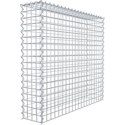 Gabion Type 3 - Grillage en acier 5x5cm - 100x90x20cm - Mur complet - Publicité Gabion Type 3 - Grillage en acier 5x5cm - 100x90x20cm - Mur complet - Publicité