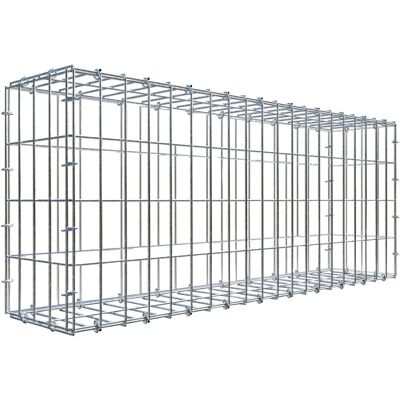 Gabion 100x40x20 cm en Acier Galvanisé avec Anneau en C - Publicité Gabion 100x40x20 cm en Acier Galvanisé avec Anneau en C - Publicité