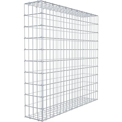 Gabion 100x100x20 cm - verzinktes Stahlgitter mit C-Ringen Gabion 100x100x20 cm - verzinktes Stahlgitter mit C-Ringen