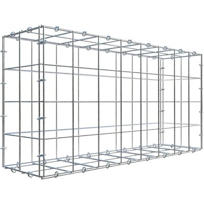 Gabion 80cm x 40cm x 20cm - Galvanisiertes Stahlgitter, C-Ring, Langlebig Gabion 80cm x 40cm x 20cm - Galvanisiertes Stahlgitter, C-Ring, Langlebig