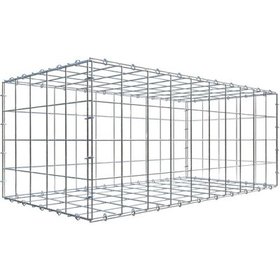 Gabion 100x40x50 cm - Verzinktes Stahlgitter - C-Ring Verschluss - Hochwertig Gabion 100x40x50 cm - Verzinktes Stahlgitter - C-Ring Verschluss - Hochwertig