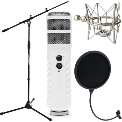 RØDE Podcaster MKII mit Spinne, Popschutz und Stativ - Mikrofon RØDE Podcaster MKII mit Spinne, Popschutz und Stativ - Mikrofon