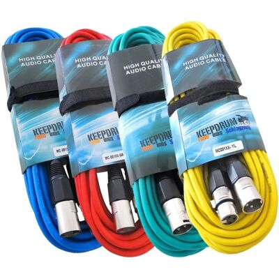 keepdrum 6m Mikrofonkabel Set XLR Mehrfarbig - Mikrofon Kabel keepdrum 6m Mikrofonkabel Set XLR Mehrfarbig - Mikrofon Kabel