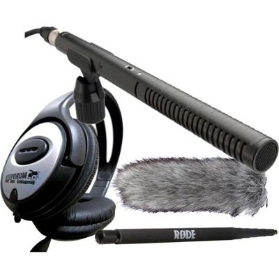 RØDE NTG-2 Mikrofon mit Deadcat, Tonangel, Kopfhörer - Mikrofon RØDE NTG-2 Mikrofon mit Deadcat, Tonangel, Kopfhörer - Mikrofon