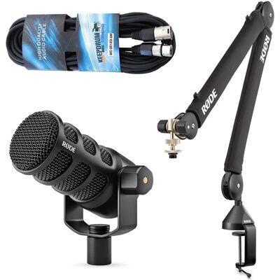 RØDE Podmic USB XLR Mikrofon mit PSA-1+ Plus Stativ & Kabel - Podcasting RØDE Podmic USB XLR Mikrofon mit PSA-1+ Plus Stativ & Kabel - Podcasting