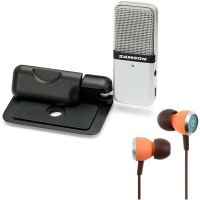 Samson Go Mic USB Mikrofon mit Audiofly InEar Hörer - Mikrofon Samson Go Mic USB Mikrofon mit Audiofly InEar Hörer - Mikrofon