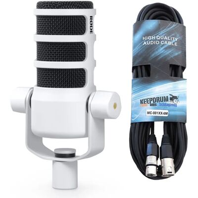 RØDE Podmic Weiß Podcast-Mikrofon - Mikrofon RØDE Podmic Weiß Podcast-Mikrofon - Mikrofon