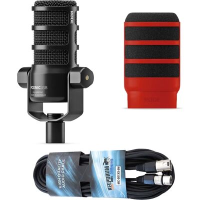 RØDE Podmic USB Mikrofon - Rot - Podcasting RØDE Podmic USB Mikrofon - Rot - Podcasting