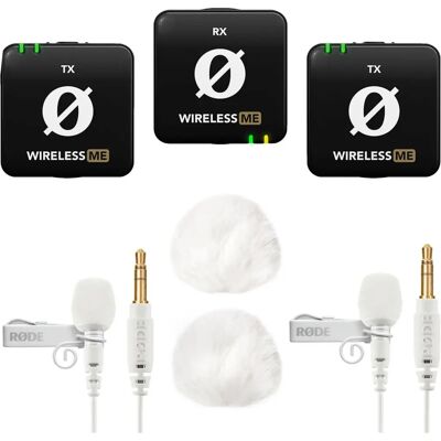 RØDE Wireless ME Dual - 2x Lavalier GO WH, 2x WS05WH - Wireless-Mikrofon-System RØDE Wireless ME Dual - 2x Lavalier GO WH, 2x WS05WH - Wireless-Mikrofon-System