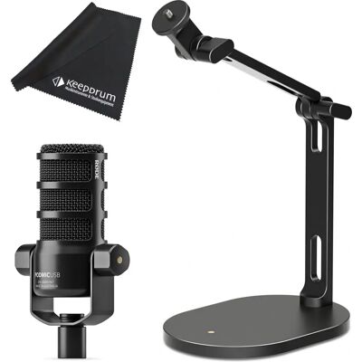 RØDE Podmic USB Mikrofon mit DS-2 Desktop-Stativ (Podcasting) RØDE Podmic USB Mikrofon mit DS-2 Desktop-Stativ (Podcasting)