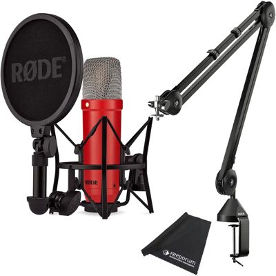 RØDE NT1 Signature Red Mikrofon - Studio mit PSA1 Arm RØDE NT1 Signature Red Mikrofon - Studio mit PSA1 Arm