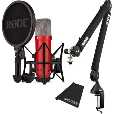 RØDE NT1 Signature Red Studio-Mikrofon - Schwarzer Gelenkarm RØDE NT1 Signature Red Studio-Mikrofon - Schwarzer Gelenkarm