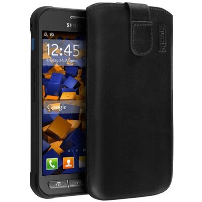 mumbi - Samsung Galaxy Xcover 3 - Nero - Pelle - Custodia mumbi - Samsung Galaxy Xcover 3 - Nero - Pelle - Custodia