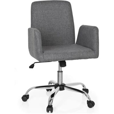 Chaise de Bureau Flow Gris Clair - Rotation, Réglable en Hauteur, Style Rétro Chaise de Bureau Flow Gris Clair - Rotation, Réglable en Hauteur, Style Rétro