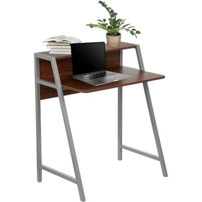 hjh OFFICE DUMONT 78x50,5 - Bureau Noyer / Argent hjh OFFICE DUMONT 78x50,5 - Bureau Noyer / Argent