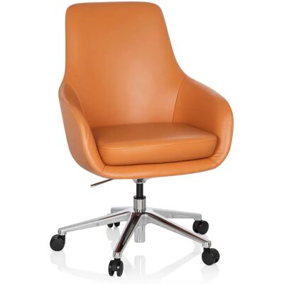 hjh OFFICE BARENO - Bürostuhl mit Leder, Orange - Büromöbel hjh OFFICE BARENO - Bürostuhl mit Leder, Orange - Büromöbel