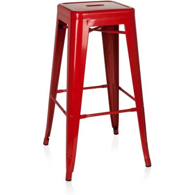 hjh OFFICE Vantaggio High - Rot - Metall - 44x44x77cm - Barhocker hjh OFFICE Vantaggio High - Rot - Metall - 44x44x77cm - Barhocker