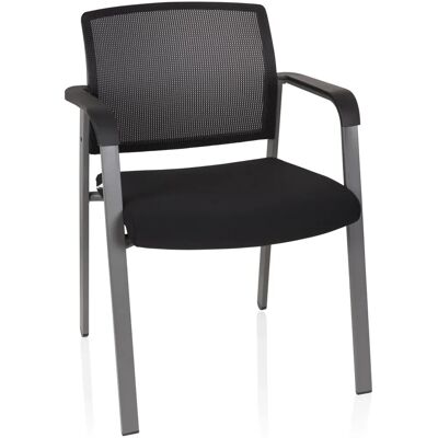 Chaise de bureau HJH OFFICE Meet - Noir - Polyester - 58x56x84cm - Chaise de bureau Chaise de bureau HJH OFFICE Meet - Noir - Polyester - 58x56x84cm - Chaise de bureau