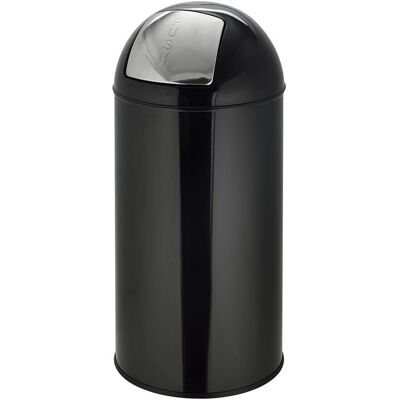 hjh OFFICE Push 35L Satin Schwarz - Mülleimer hjh OFFICE Push 35L Satin Schwarz - Mülleimer