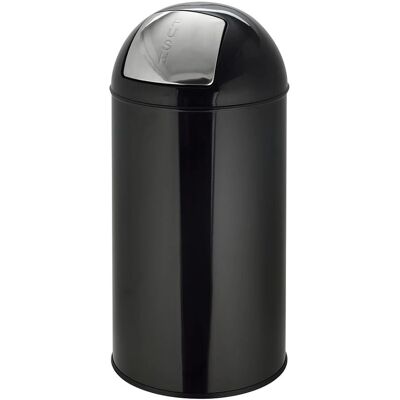 hjh OFFICE PUSH 50L Stahlmülleimer - Geruchsdicht, Automatikdeckel hjh OFFICE PUSH 50L Stahlmülleimer - Geruchsdicht, Automatikdeckel