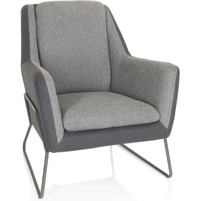 hjh OFFICE LAGUN Lounge Sessel Hellgrau / Dunkelgrau - Loungesessel hjh OFFICE LAGUN Lounge Sessel Hellgrau / Dunkelgrau - Loungesessel